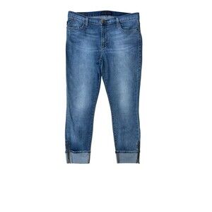 Rock & Republic Kashmiere Ankle Jeans Womens 14 Medium Wash Stretch Zip Hem